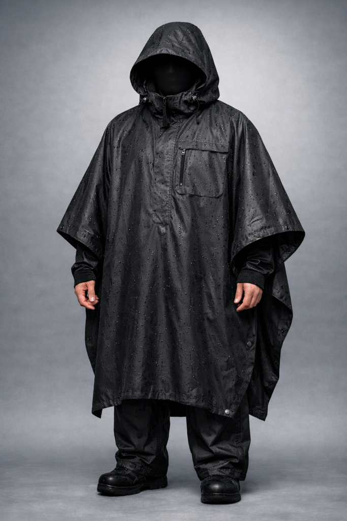 Rain poncho for travel and trekking