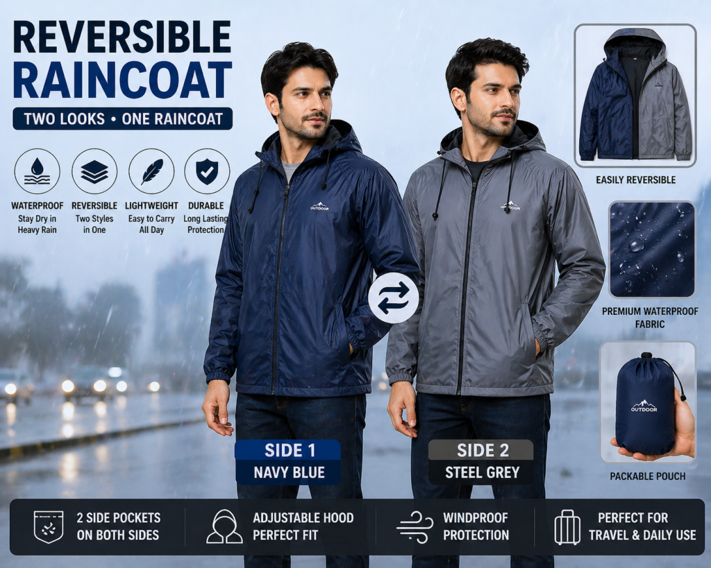 Reversible Raincoat Waterproof