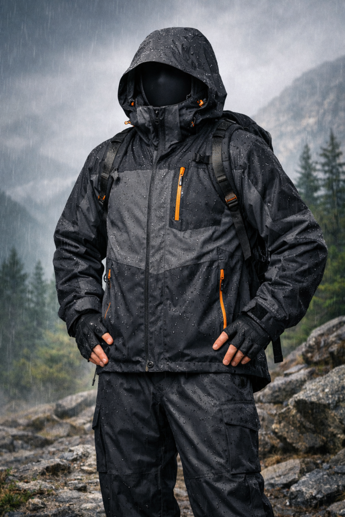 Durable double-layer waterproof raincoat