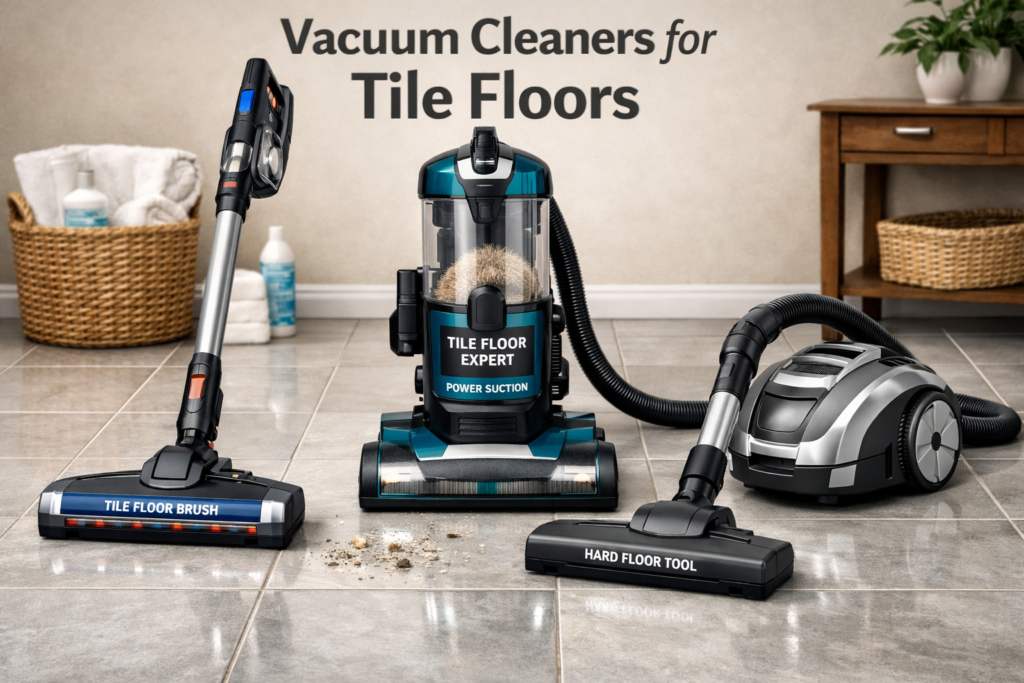 Vacuum cleaners for tile floors