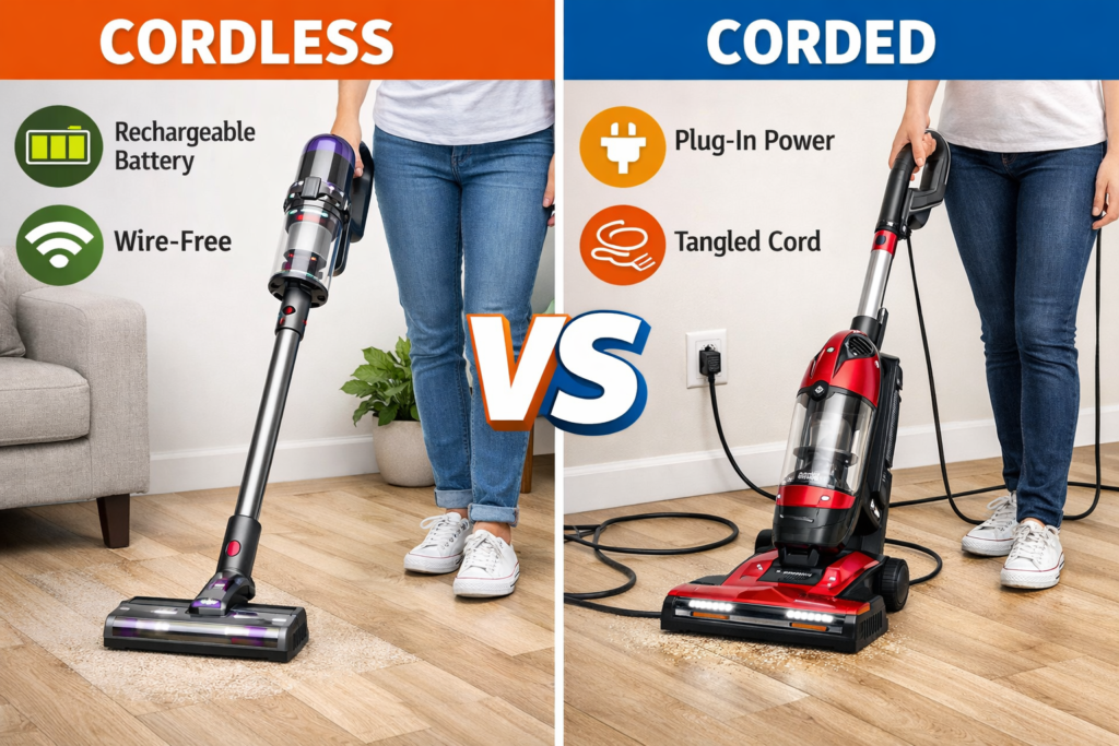 Cordless vs Corded Vacuum Cleaner Comparison