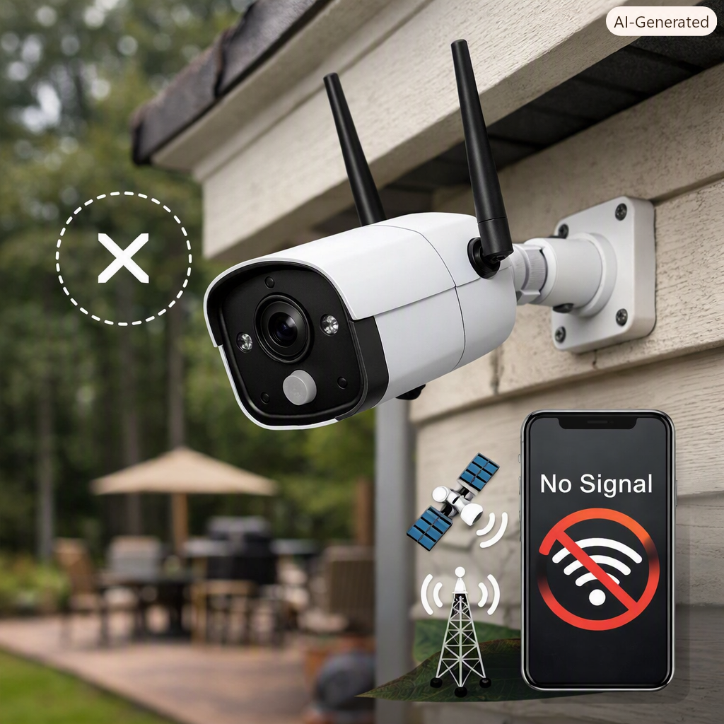 Wireless security cameras without WiFi