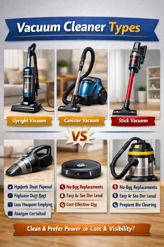 Types of vacuum cleaners