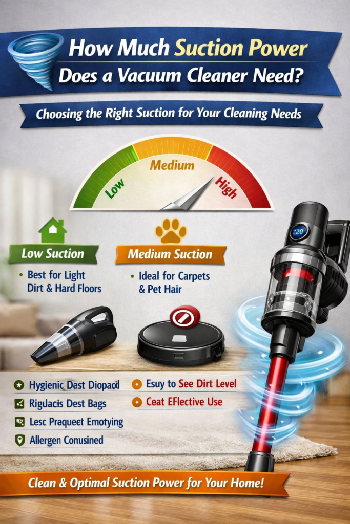 How Much Suction Power Does a Vacuum Cleaner Need?